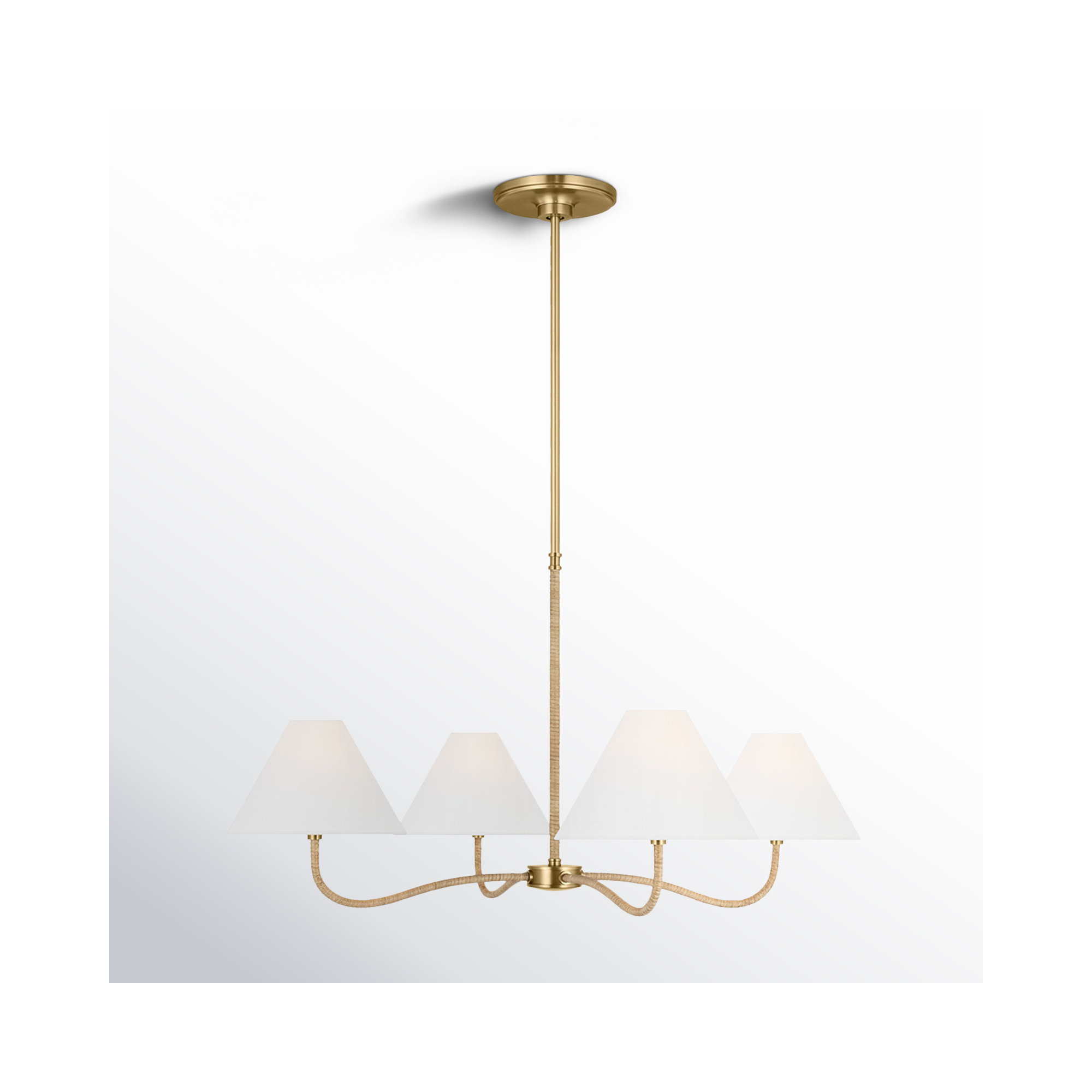 Glinda Large Chandelier, 4 Lights, 18.5"H x 35"W x 35"D