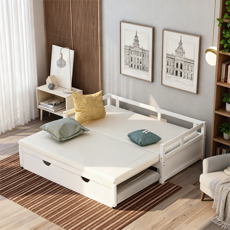 Lit de jour avec couchette, Blanc