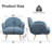 Modern  Accent Chair, Plush Sherpa Teddy Fabric Upholstered Armchair with Metal Legs, Mid-Century Inspired Living Room & Bedroom Chair, Comfortable Reading Chair for Home, Office or Lounge (Single Chair)-283137891
