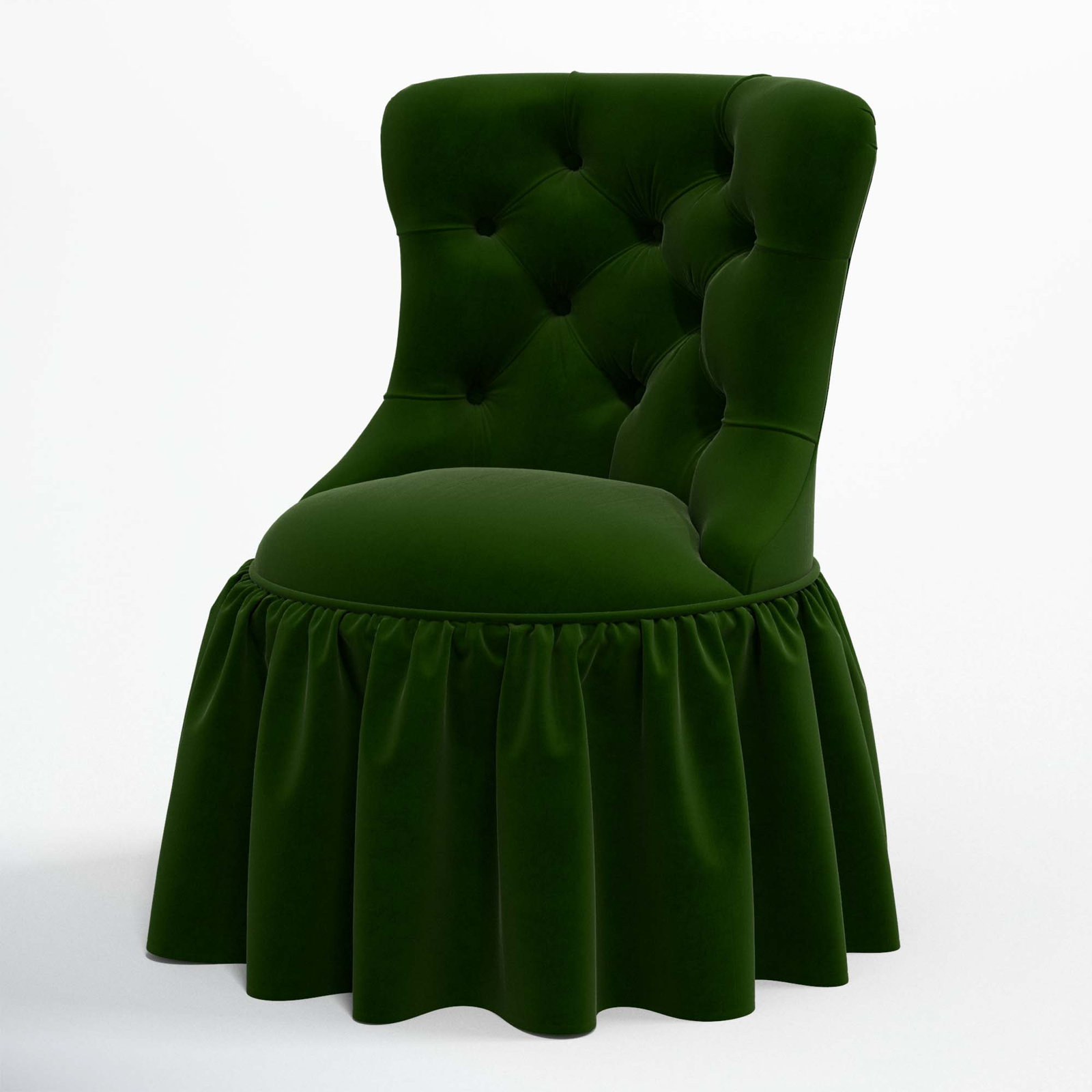 Minnie Side Chair, Luxe Emerald Velvet
