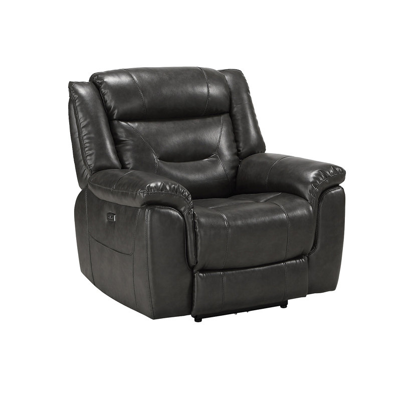 Fauteuil inclinable gris avec port USB