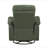 Rem Swivel Glider Manual Reclining Chair, Green Top Grain Leather-119044020