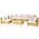 Patio 7-Piece PE Wicker Sectional Conversation Set