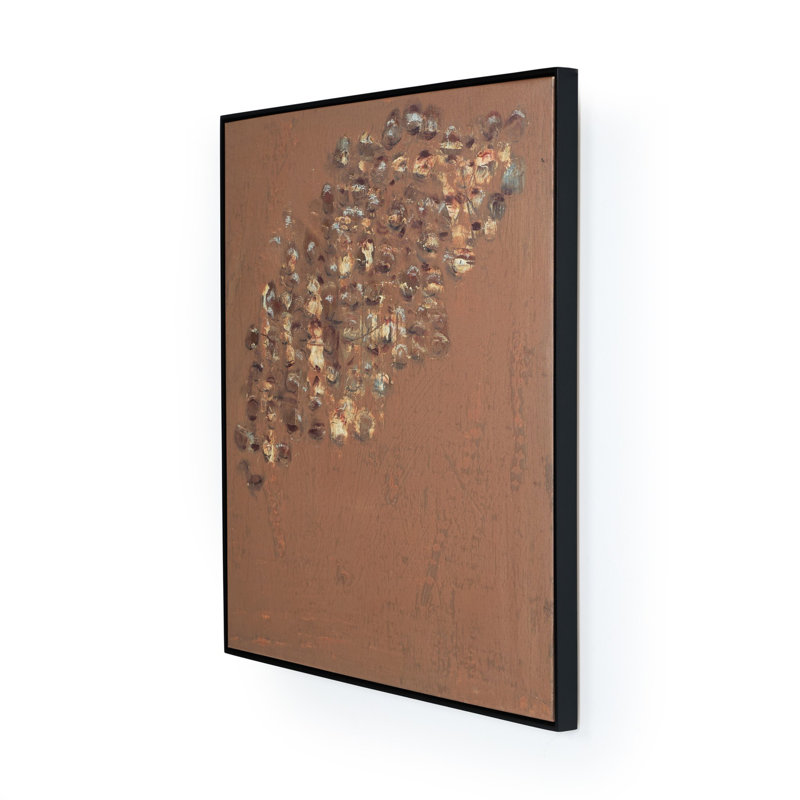 Copper Graffiti Painting by Jamie Beckwith, 18" H x 18" W