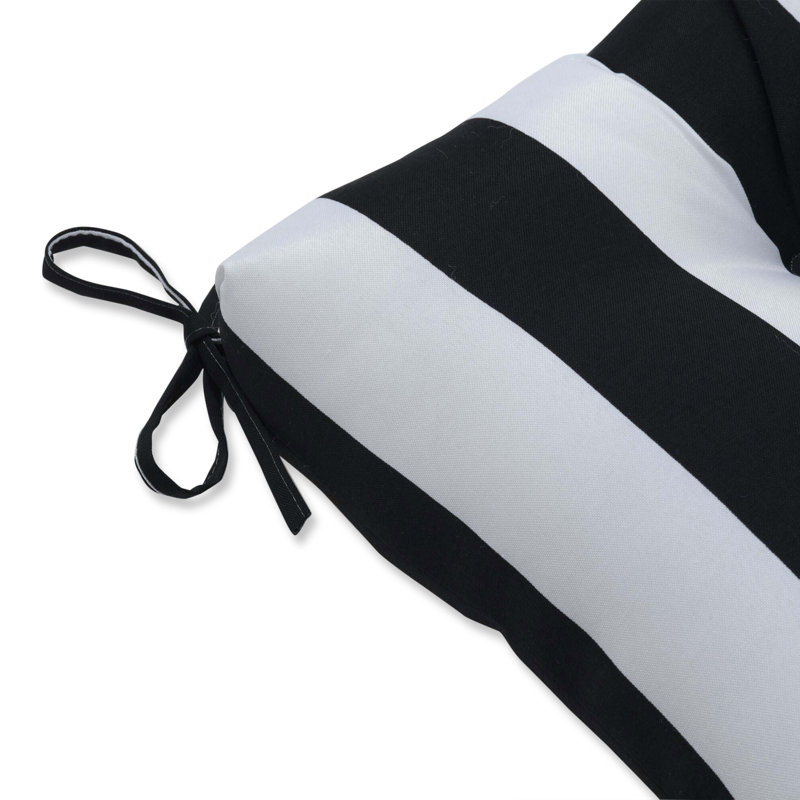 Coussin de siège intérieur / extérieur Cardoon, L 60 po, Noir