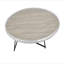 Table basse Allis en chêne gris patiné et finition en métal
