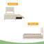 Lit plateforme tapissier simple avec lit gigogne et 3 tiroirs, tissu en lin-70211238