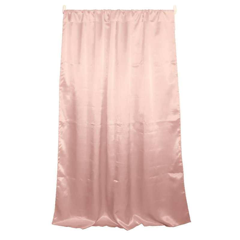 Panneau de rideau semi-transparent en polyester Dafni, Rose, L 58 po x L 84 po