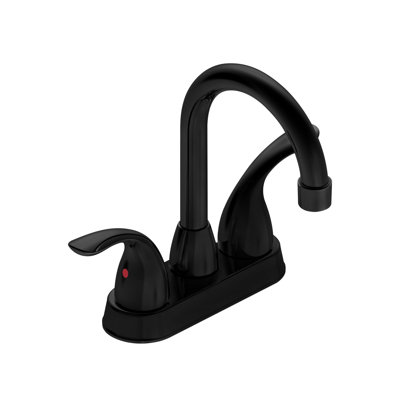 2 Bathroom Faucet In Matt Black - 12.23" With 360 Swivel Spout And Included Deck Plate