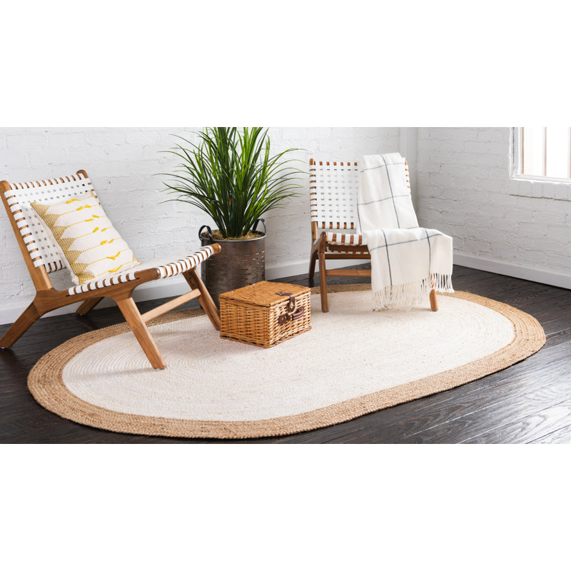Swarthout Hand Braided Indoor Rug, Oval 5'1" x 8'