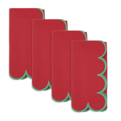 Sweet Edge Scalloped Napkin (Set of 4)