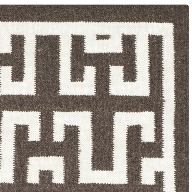 Feliciano Geometric Wool Hand Woven Area Rug, Rectangle 122 x 183 cm