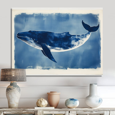 Baleine dans les profondeurs indigo