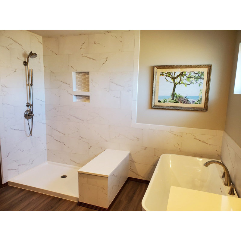 Dreamstone 24X24 Polished Porcelain Tile, Statuario Venato Polished