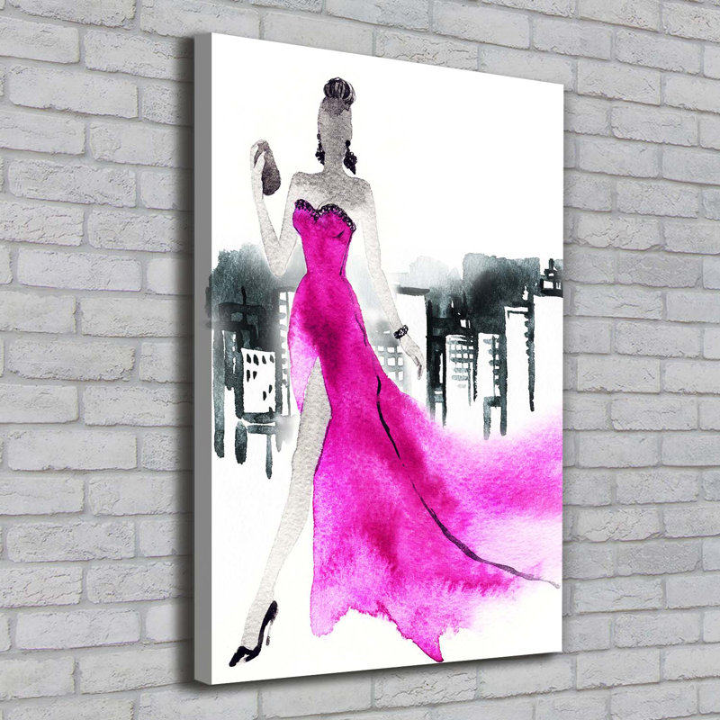 Fashion Illustration - Wrapped Canvas Print
