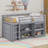 Twin Size Loft Bed With Drawer, Shelf Cabinet And Pulling -Out Desk-110317178
