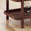 Chariot-bar, bois moderne avec roues, acajou | 24 po x 31,75 po x 30,25 po | Bois | Acajou