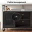 Meuble télé l 50,4 po avec tablettes de rangement ouvertes pour téléviseurs de 55 po Laly, centre de divertissement industriel avec armoires de rangement et tablettes réglables, console multimédia moderne pour le salon et la chambre à coucher-234172505