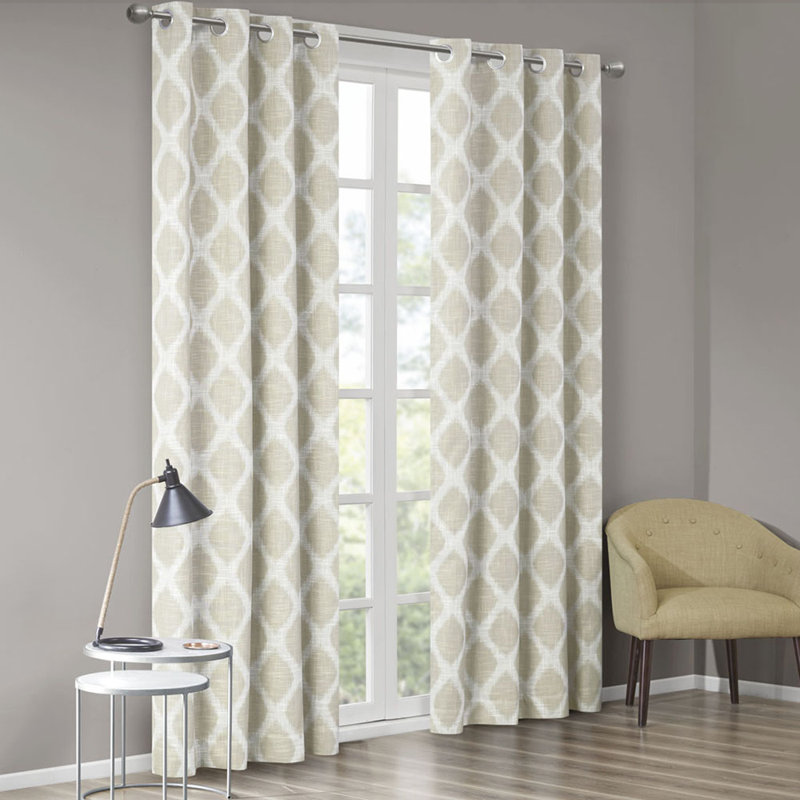 Daveon Single Curtain Panel, Taupe