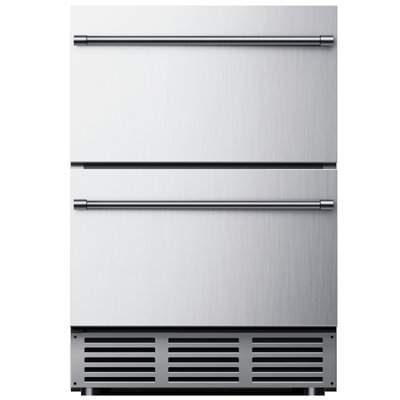 Simzlife 24Inch 5.1 Cubic Feet Under-Counter Beverage Refrigerator- Freestanding/Built-In/Under Counter Cooler with Commercial Grade Double Stainless Steel Door