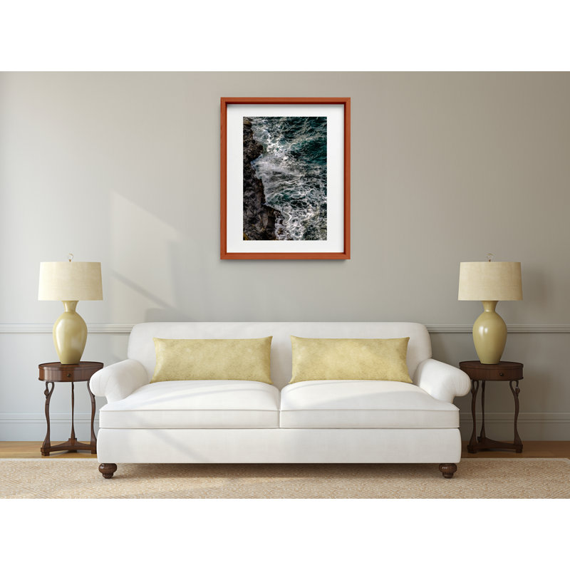 Water's Edge Print by Joseph Regan, 26" H x 22" W x 0.75" D, Cherry