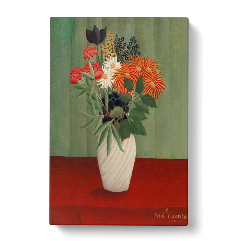 Bouquet Of Flowers Vol.2 by Henri Rousseau - Wrapped Canvas Painting, 60cm H x 40cm W x 3cm D