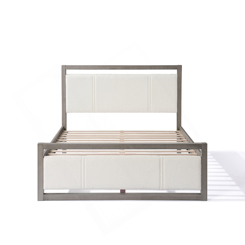 Lit plateforme tapissier Felicio, Grand