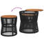 Tables d'appoint de patio 2 pièces avec plateau en bois Bay Isle Home ™-779169914