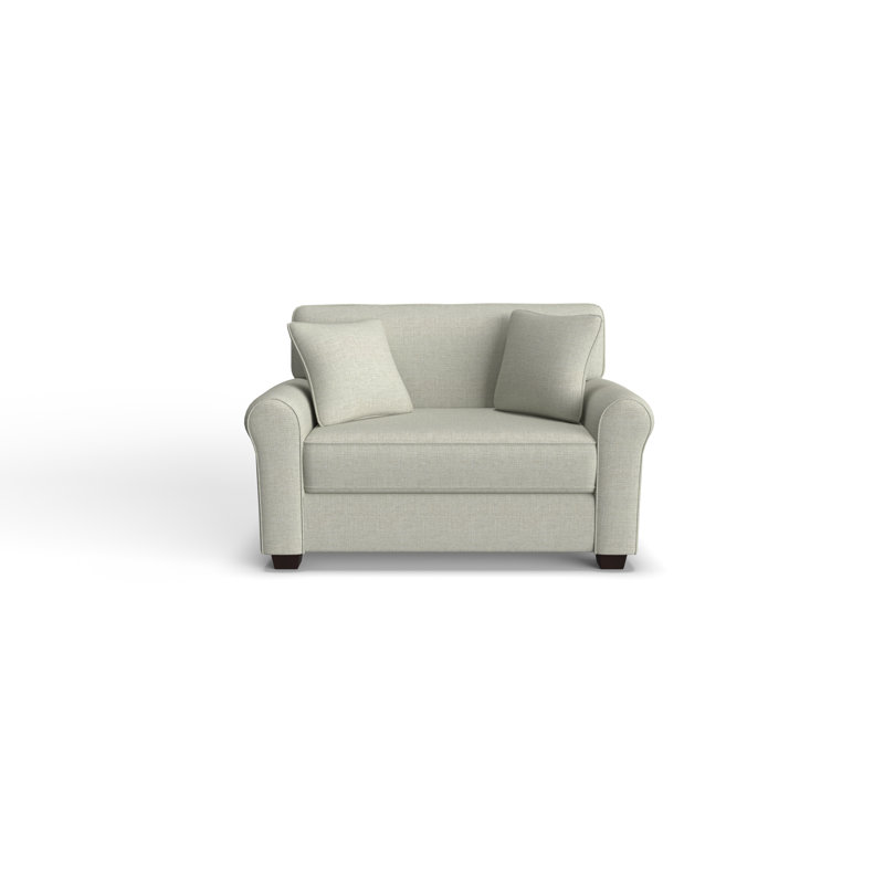 Canapé-lit à accoudoirs arrondis 56 po Shannon, Noyer foncé, Pistache