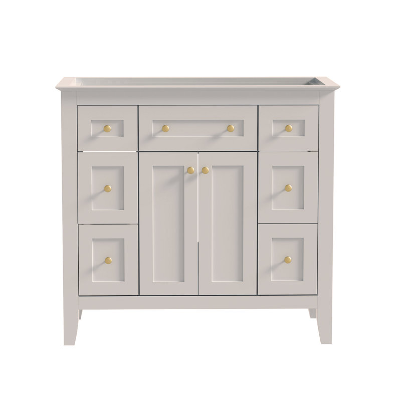 Meuble-lavabo autoportant moderne 36 po avec 6 tiroirs et 2 armoires 36 po sans lavabo 36 po Bathroon