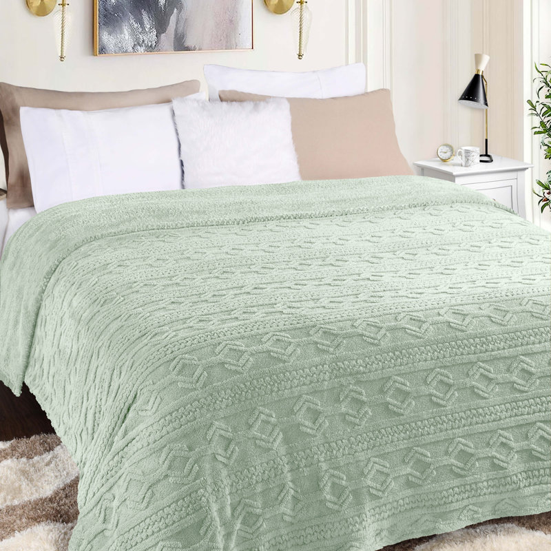 Literie moelleuse Boho, Très grand lit, Écume de mer