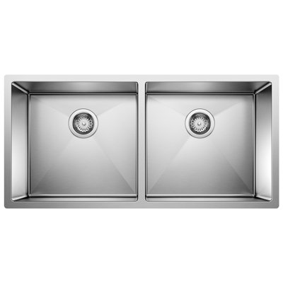 Precision R10 37" 50/50 Double Bowl Undermount Stainless Steel Kitchen Sink