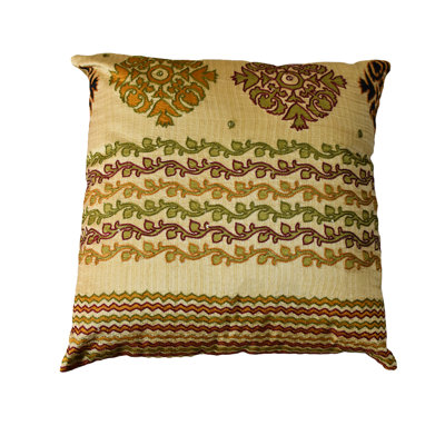 Housse de coussin décorative en soie multicolore, faite à la main, 40 x 40 cm, ensemble de 1