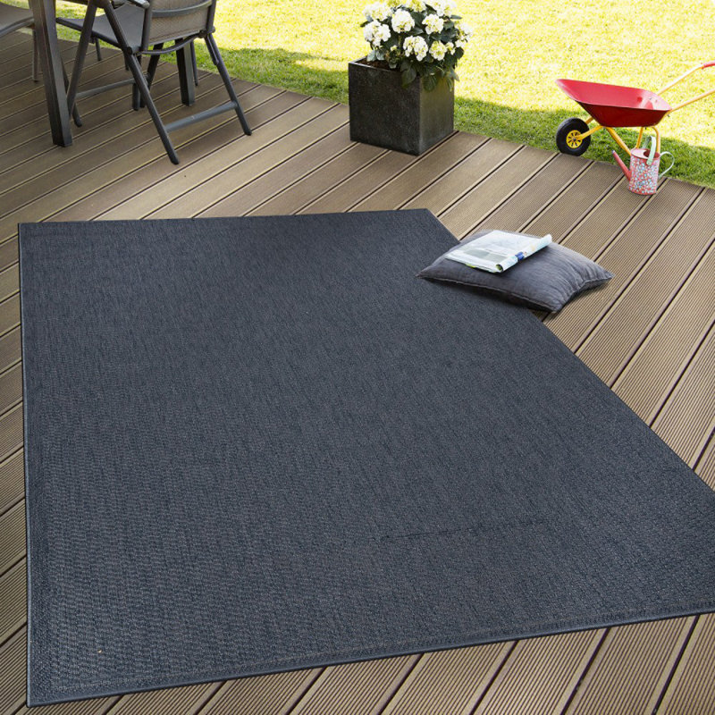 Ansley Solid Colour Indoor / Outdoor Area Rug, Rectangular 160 x 220cm