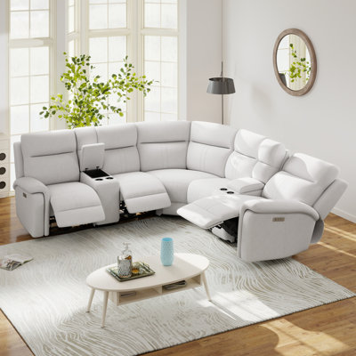 Satori Polyester Blend Power Reclining Sectional