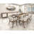 Meliades Walnut Metal Base Dining Table-88070087