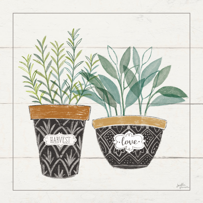 Fine Herbs IV Love by Janelle Penner - Wrapped Canvas Painting, 30cm H x 30cm W