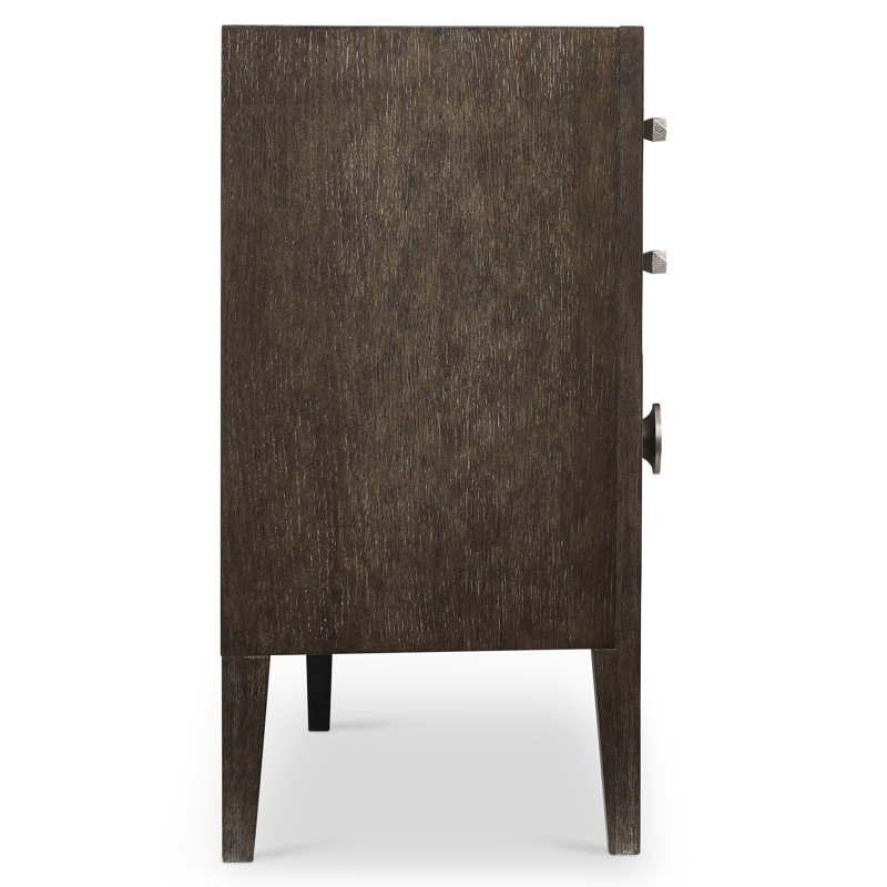 Linea 8 Drawer Dresser with Mirror, Cerused Charcoal