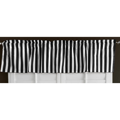 Raice Cotton Blend Striped Tailored Window Valance