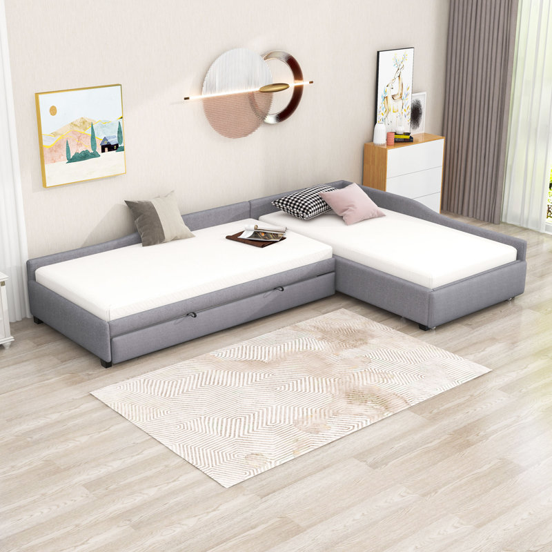 Kaylin Upholstered Daybed, Gray