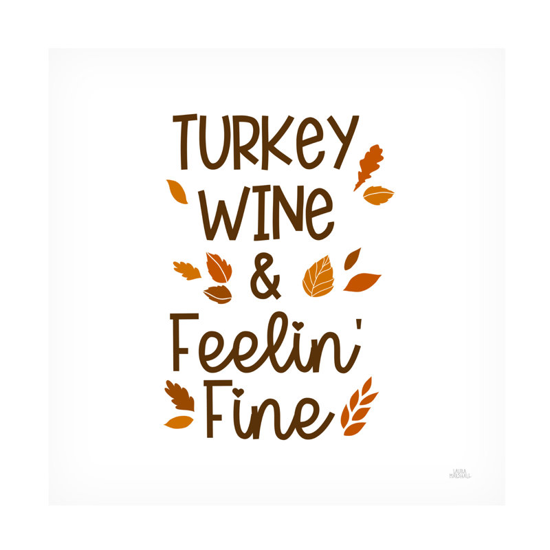  «Laura Marshall Thanksgiving Typographie III», art mural sur toile, H 18 po x l 18 po