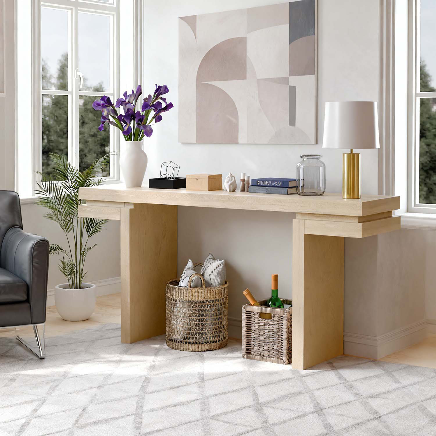 Latitude Run® Minimalist Design Console Table,for Entryway,Hallway ...