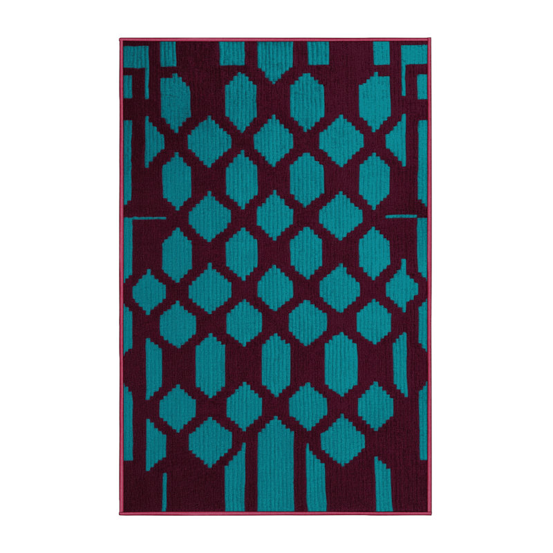 Tapis mauve lavable à la machine, Tapis de couloir 2 pi x 4 pi