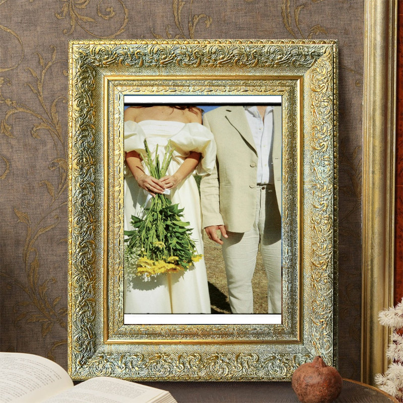 Cadre photo doré antique 1 PC 5 "x 7" avec cadre PS léger