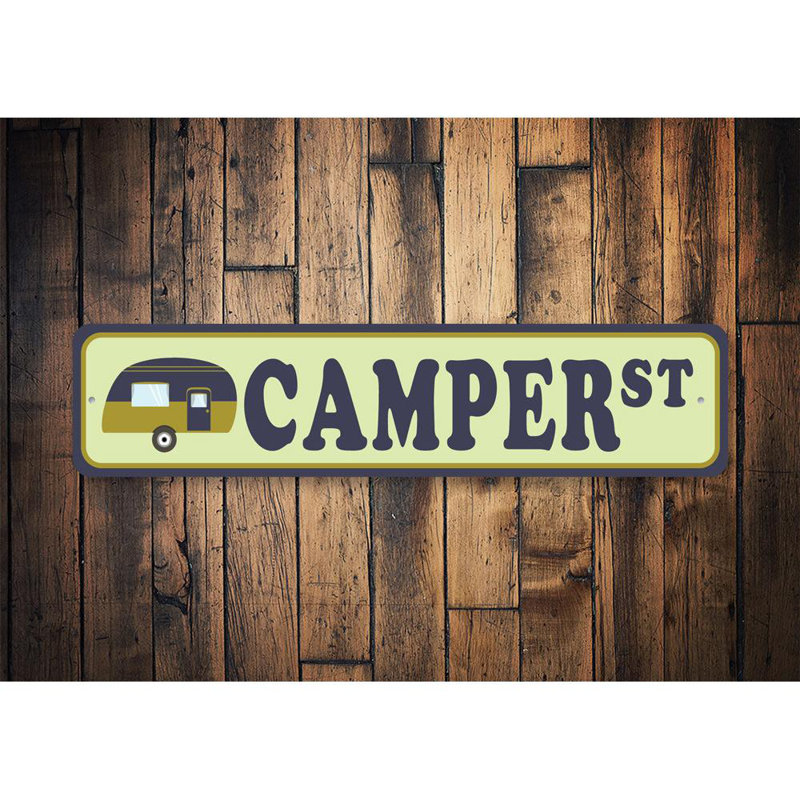 Enseigne en aluminium Camper Street, H 4 po x l 18 po x P 0,04 po