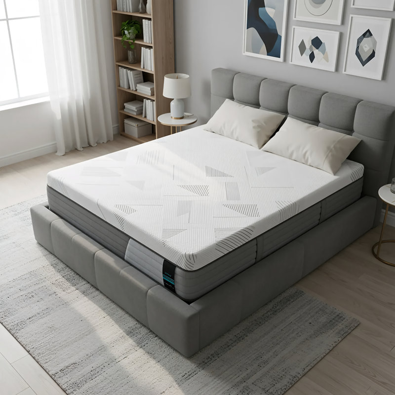 12"/14"Memory Foam Medium Firm Hybrid Mattress Pocket Spring For Motion Isolation In A Box, Oeko-TEX & Certipur-US Certified,USA Made