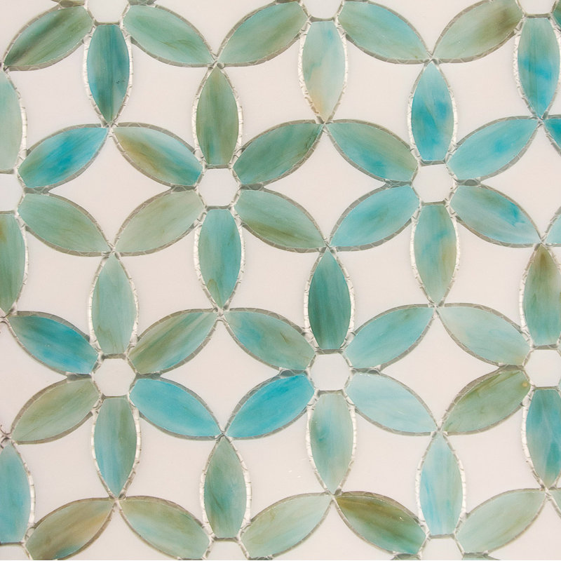 Carreau de mosaïque murale en verre 11 po x 13 po Jazz