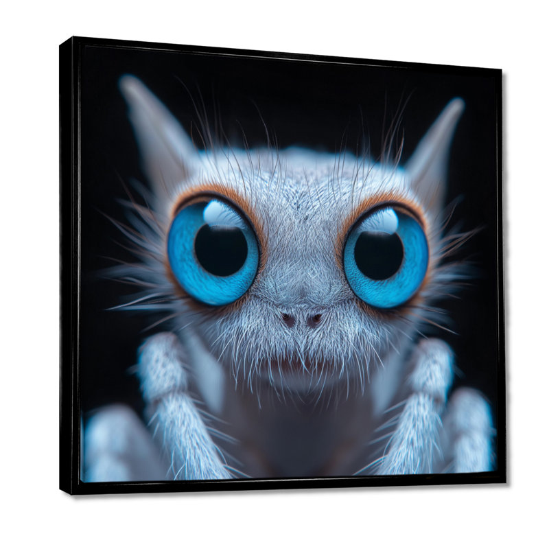 Macro, gros plan d'une créature araignée mignonne - insectes et insectes, impression d'art mural, H 16 po x l 16 po