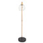 Lampe sur pied en métal avec abat-jour en verre Menahan