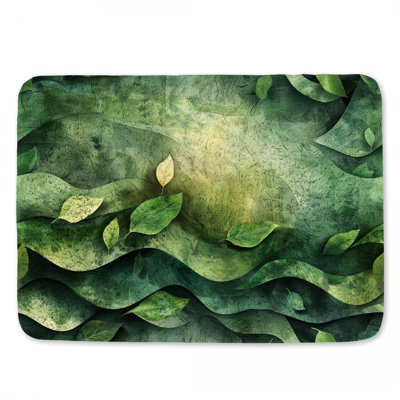 Tapis de bain feuillage nature